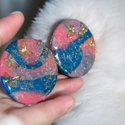 Mariposa Dream: Handcrafted Clay Statement Studs