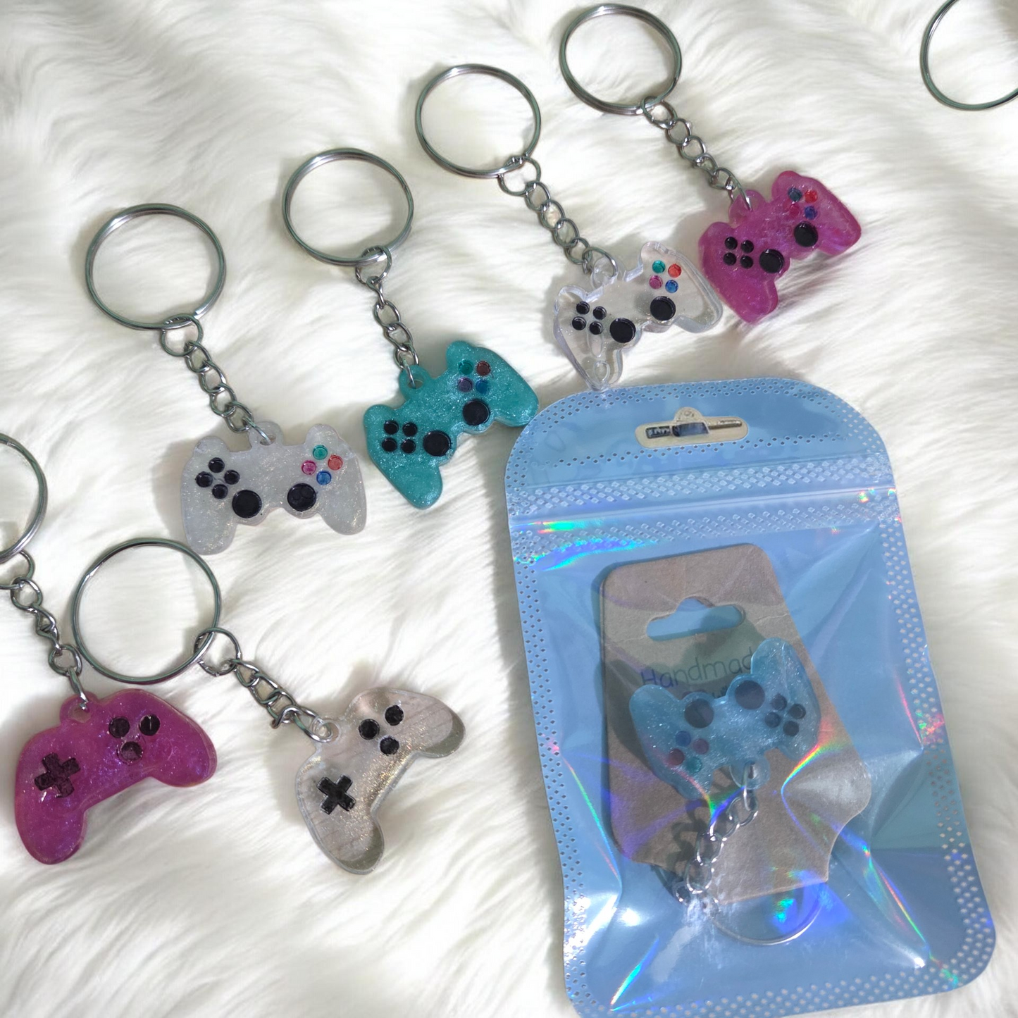 Pixel Party Retro Controller Keychains