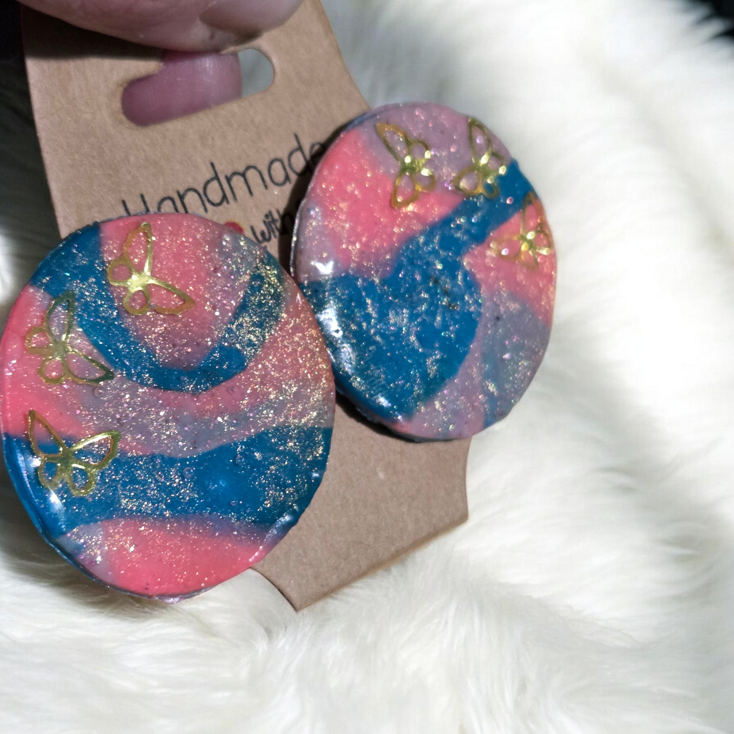 Mariposa Dream: Handcrafted Clay Statement Studs